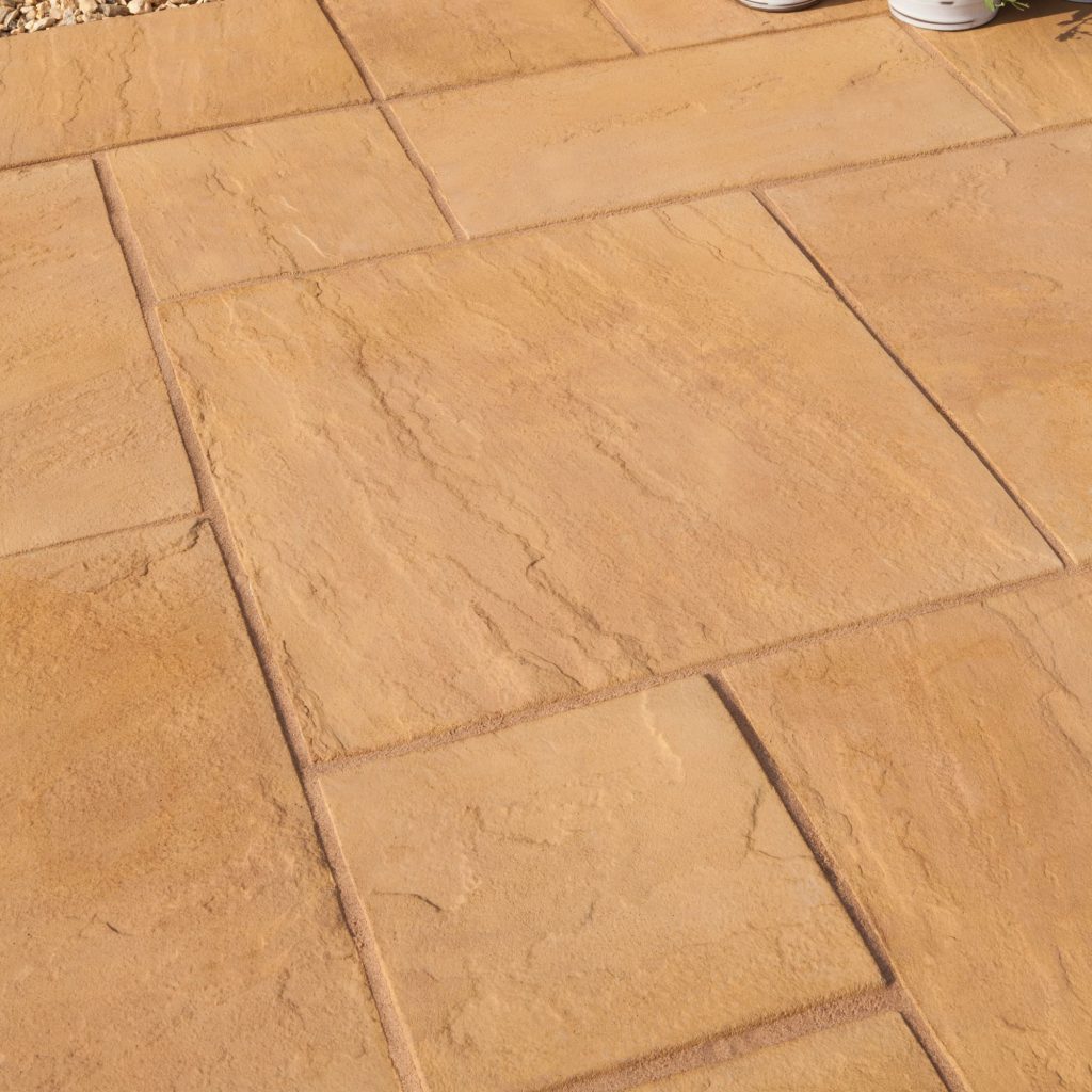 Bradstone Old Riven Eco in Autumn Gold 9.9m2 Patio Pack - Stone For Less