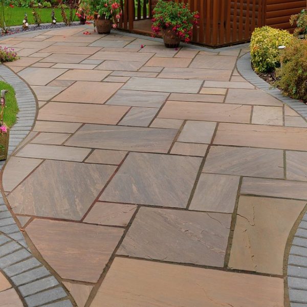 Autumn Brown Natural Indian Sandstone 20.3m2 Patio pack 22mm Calibrated DELIVERY INCLUDED