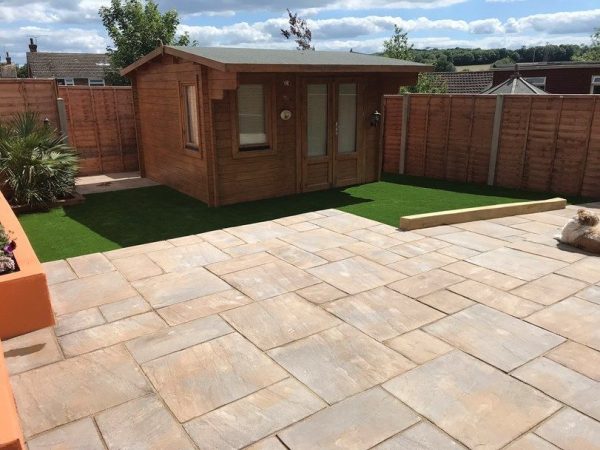 Bradstone Old Riven Eco Paving in Autumn Bronze