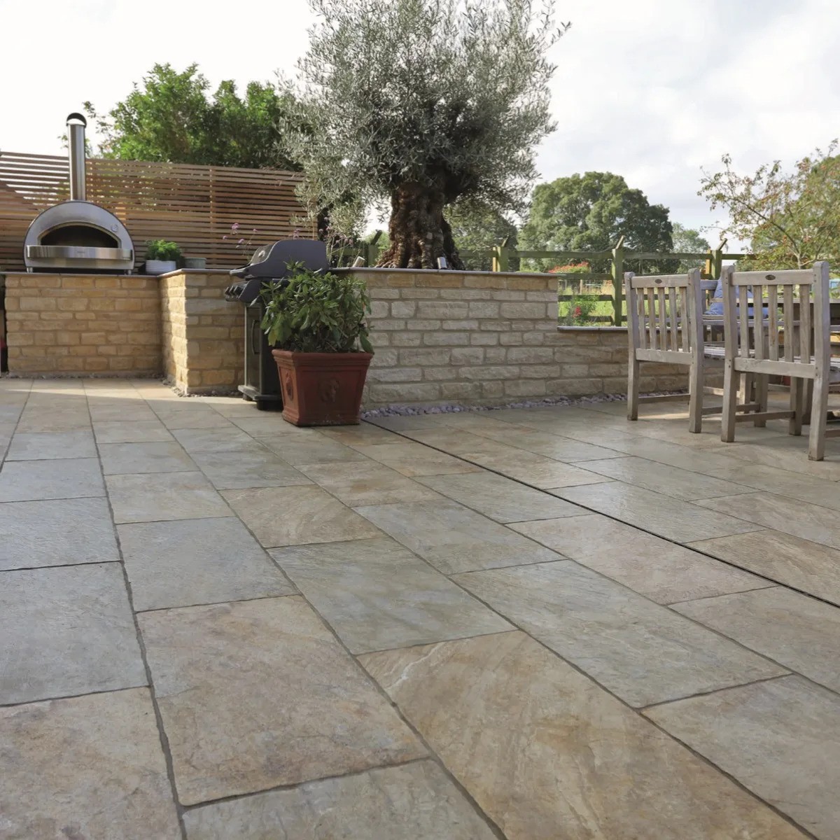 Bradstone Romeli Porcelain 800x400 Paving in Grey Blend