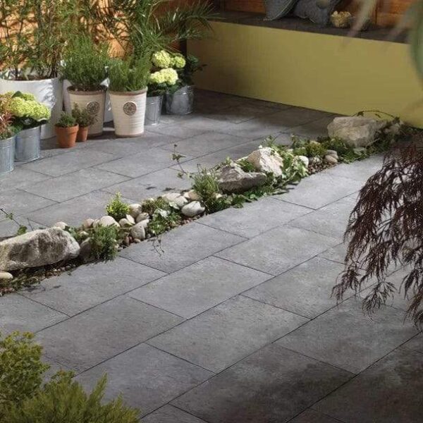 Bradstone Aged Riven ECO Paving in Dark Grey