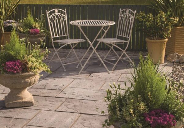 Bradstone Ashbourne Eco Patio Pack in Weathered Grey 9.72m2
