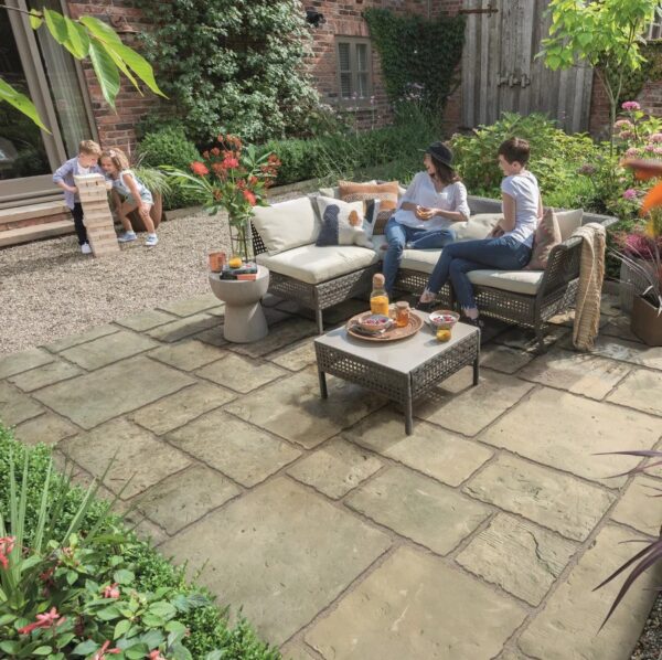 Bradstone Old Town Eco Paving in Grey Green