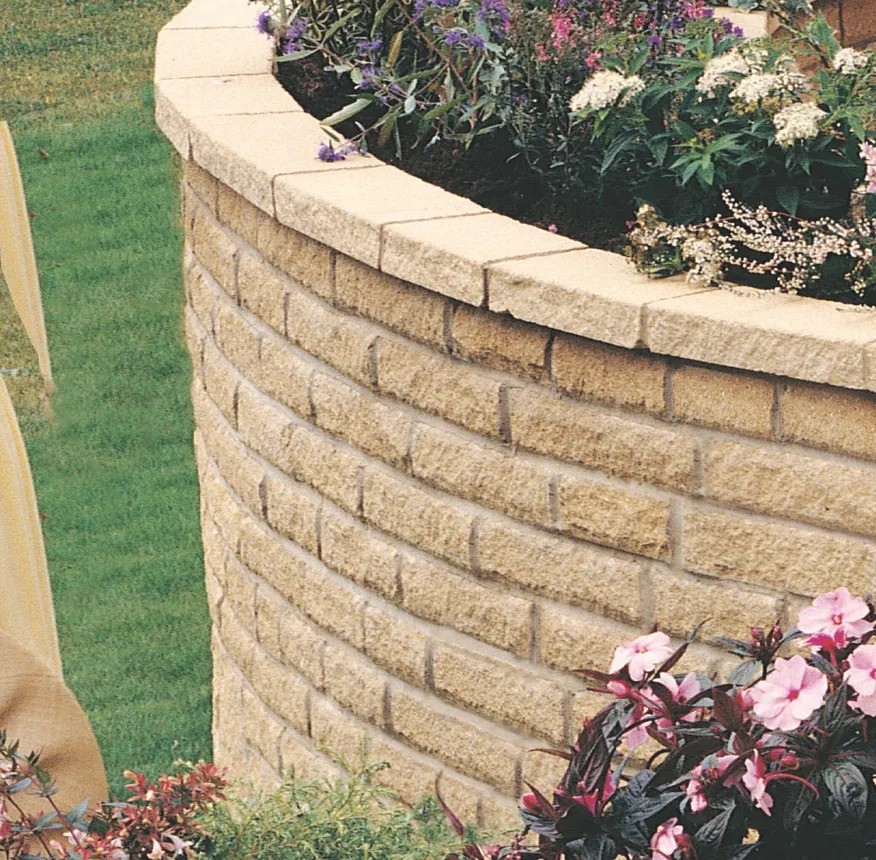 Bradstone Pitched Walling in Buff