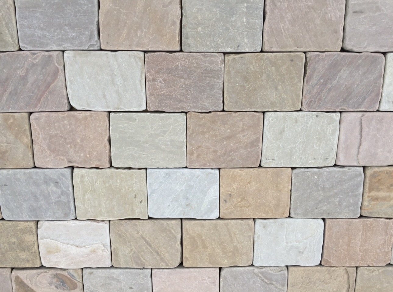 Autumn Brown Green Indian Sandstone Tumbled Block Paving 9m2 - Image 5